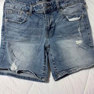Lucky Brand Light Blue Ripped Jean Shorts